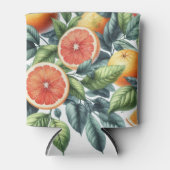 オレンジ シトラス エレガント ウォーターカラー ブライダル シャワー 缶クーラー (正面)