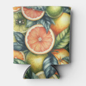 オレンジ シトラス エレガント ウォーターカラー ブライダル シャワー 缶クーラー (正面)