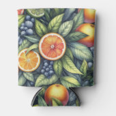 オレンジ シトラス エレガント ウォーターカラー ブライダル シャワー 缶クーラー (正面)