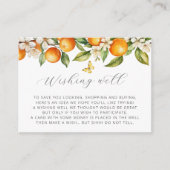 オレンジ シトラス サマー ウィッシング ウェル ベイビー シャワー エンクロージャーカード (正面)