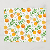 オレンジ シトラス サマー フローラル ボタニカル レシピ カード (裏面)