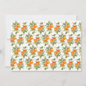 オレンジ シトラス フルーツ ウォーターカラー ブライダル シャワー 招待状 (裏面)