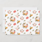 オレンジ シトラス フローラル ボタニカル | おむつラッフル 招待状 (裏面)