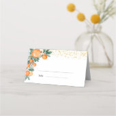 オレンジ シトラス ブライダル シャワー プレイスクカード プレイスカード (正面)