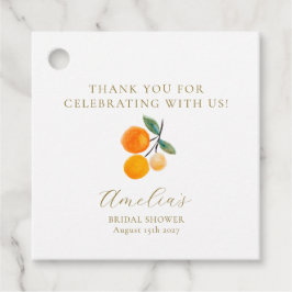 オレンジ シトラス ブライダル ブランケット カスタム サンクス フェイバータグ