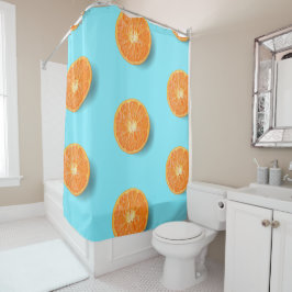 オレンジ シャワーカーテン