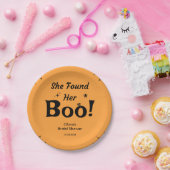 オレンジ シー ファウンド ハー ブー ハロウィン ブライダル シャワー ペーパープレート (パーティー)