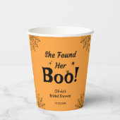 オレンジ シー ファウンド ハー ブー ハロウィン ブライダル シャワー 紙コップ (裏面)