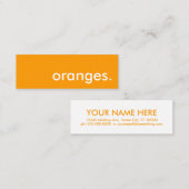 オレンジ。 スキニー名刺 (正面/裏面)