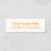 オレンジ。 スキニー名刺 (裏面)