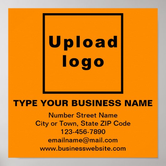オレンジ・スクエア・ポスターのビジネス情報 ポスター (正面)