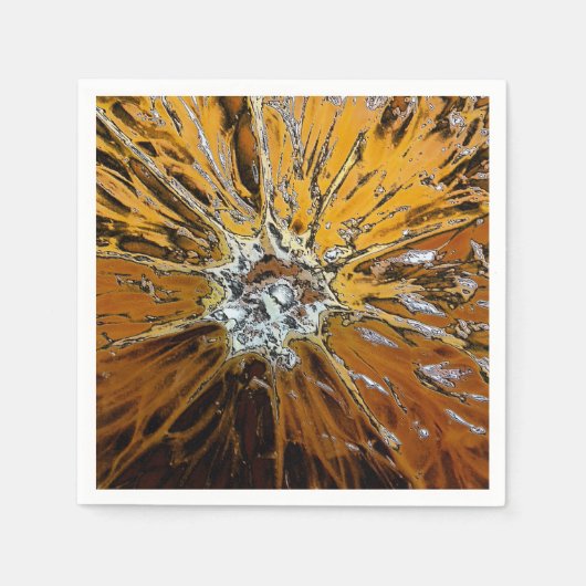 オレンジ スタンダードカクテルナプキン (正面)