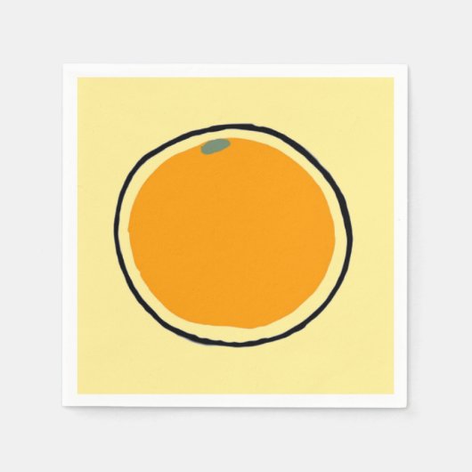 オレンジ スタンダードカクテルナプキン (正面)