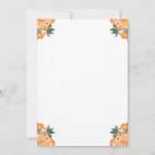 オレンジ・スリーリトルキューティーズ・トリプレット・ベイビーシャワー 招待状 (裏面)