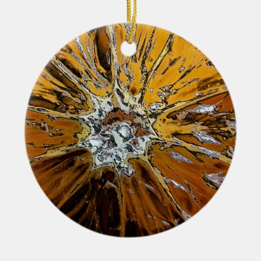 オレンジ セラミックオーナメント (正面)