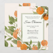 オレンジ・タンジェリン/クレメンタイン 招待状 (正面/裏面)