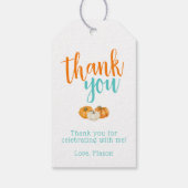 オレンジ&ターコイズパンプキンハーベストトラック ギフトタグ (裏面)