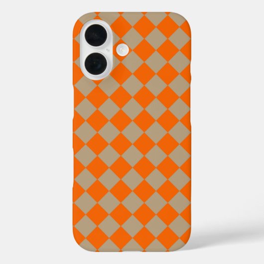 オレンジ・タープ市松ダイヤモンド柄 Case-Mate iPhoneケース (裏面)