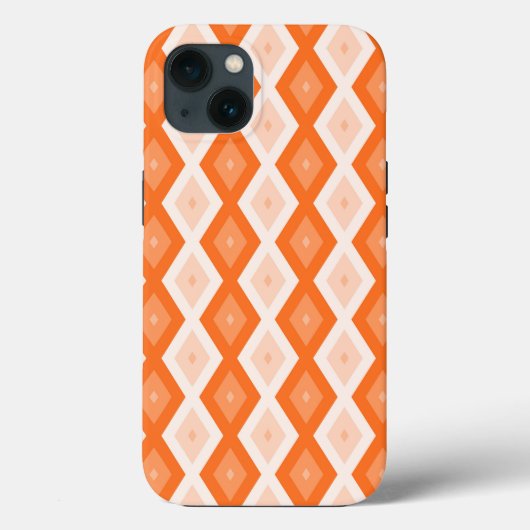 オレンジ ダイヤモンド柄 ケース・メイト iPhoneケース Case-Mate iPhoneケース (裏面)