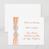 オレンジ ダイヤモンド インフィニティ 結婚式 披露宴 招待状カード 招待状 (正面/裏面)