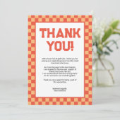 オレンジ・チェッカーボード卒業パーティー サンキューカード (スタンド正面)