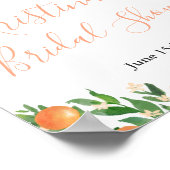 オレンジ / チャコール シャワー ステーショナリーに合わせたウェルカム サイン (角)