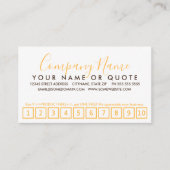 オレンジ・チョコレートストロークロイヤリティパンチカード ロイヤリティカード (正面)