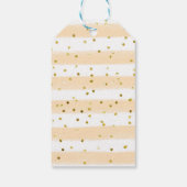 オレンジ・ツインベビーシャワーありがとうラベル ギフトタグ (裏面)