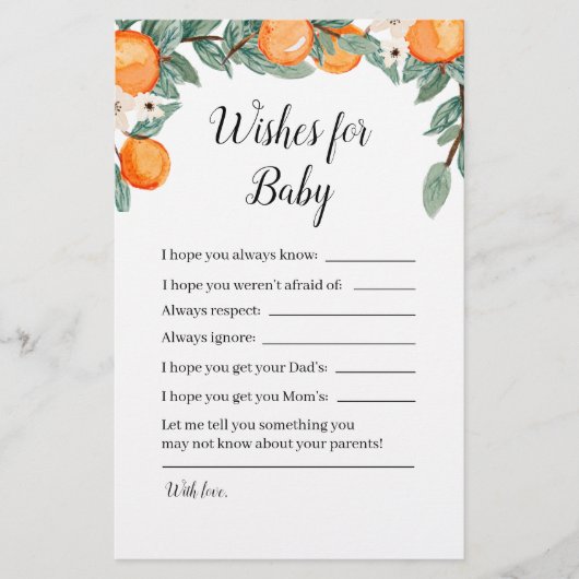 オレンジ・ツイン・ベビーシャワーのベビー (正面)