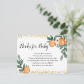 オレンジ・ツイン・ベビーシャワーベビー インビテーションポストカード (スタンド正面)