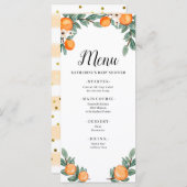 オレンジ・ツイン・ベビーシャワーメニュー メニュー (正面/裏面)