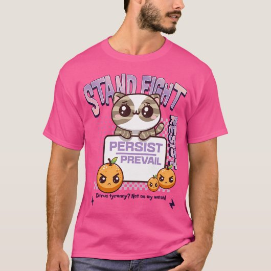 オレンジ・ティラニーに抵抗する Tシャツ (正面)