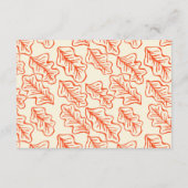 オレンジ & ティール ラスティック ウェディング レセプション カード (裏面)