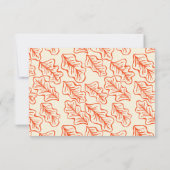 オレンジ & ティール ラスティック ウェディング 返信 RSVP カード (裏面)