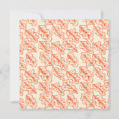 オレンジ & ティール ラスティック カントリー テーブル ナンバー 招待状 (裏面)