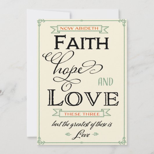 オレンジ&ティール（緑がかった色）素朴カントリーウェディング招待状 招待状 (裏面)