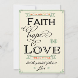 オレンジ&ティール（緑がかった色）素朴カントリーウェディング招待状 招待状