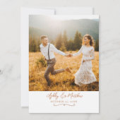 オレンジ テラコッタ ボホ ウェディング 招待状 (裏面)