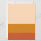 オレンジ テラコッタ モダン レトロ 6.5x8.75 招待状 (裏面)