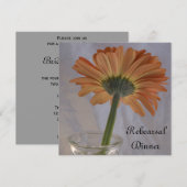 オレンジ・デイジー・ウェディング・リハーサル・ディナー 招待状 (正面/裏面)