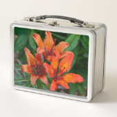 オレンジ・デイリリー・カナダの花の写真 メタルランチボックス (正面)