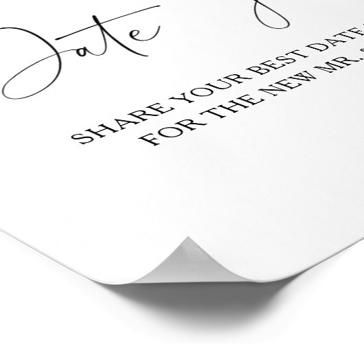 オレンジ - デートの夜のアイデア。デートジャーブライダルゲーム ポスター (角)