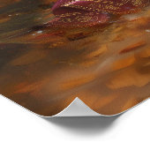 オレンジ・ドラゴンRaven Witchy AIアートマット値 ポスター (角)