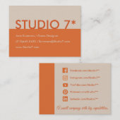 オレンジ – ナチュラルシリーズ 名刺 (正面/裏面)