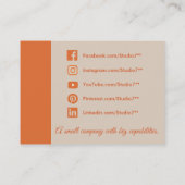 オレンジ – ナチュラルシリーズ 名刺 (裏面)