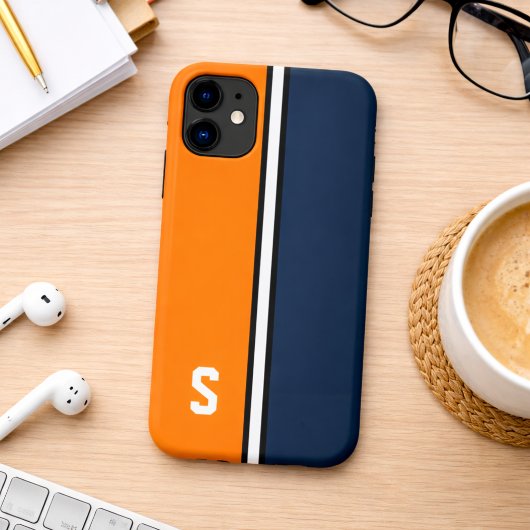 オレンジ&ネイビーブルー カレッジカラー Case-Mate iPhoneケース
