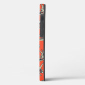 オレンジ&ネイビー恐竜スカル Case-Mate iPhoneケース (裏面 / 左)