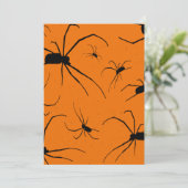 オレンジ ハロウィン クモの模様 黒いクモ シーズンカード (スタンド正面)