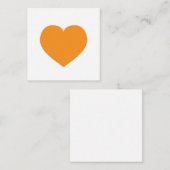 オレンジ ハート 現代のラブノート 夏 秋 ノートカード (正面/裏面)