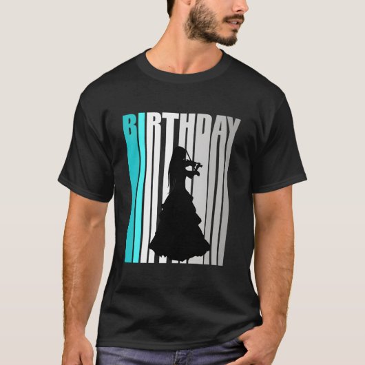 オレンジ バイオリン オーケストラ レース Tシャツ (正面)
